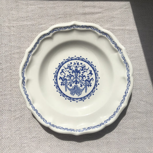 アンティーク GIEN ジアン スーププレート 25㎝ ファイアンス・フィーヌ E