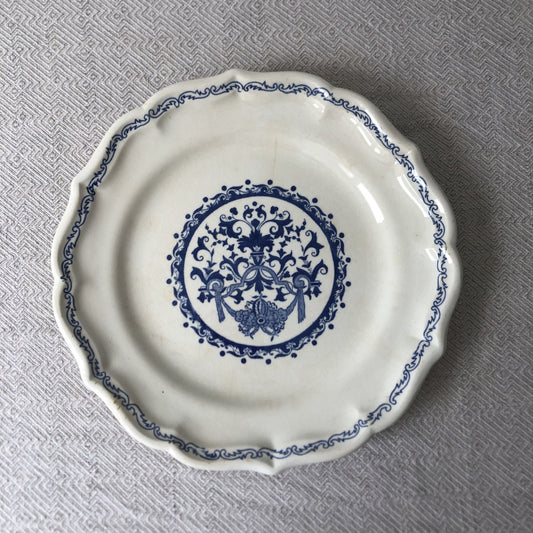 アンティーク gien ジアン ディナープレート 23㎝ ファイアンス・フィーヌ E