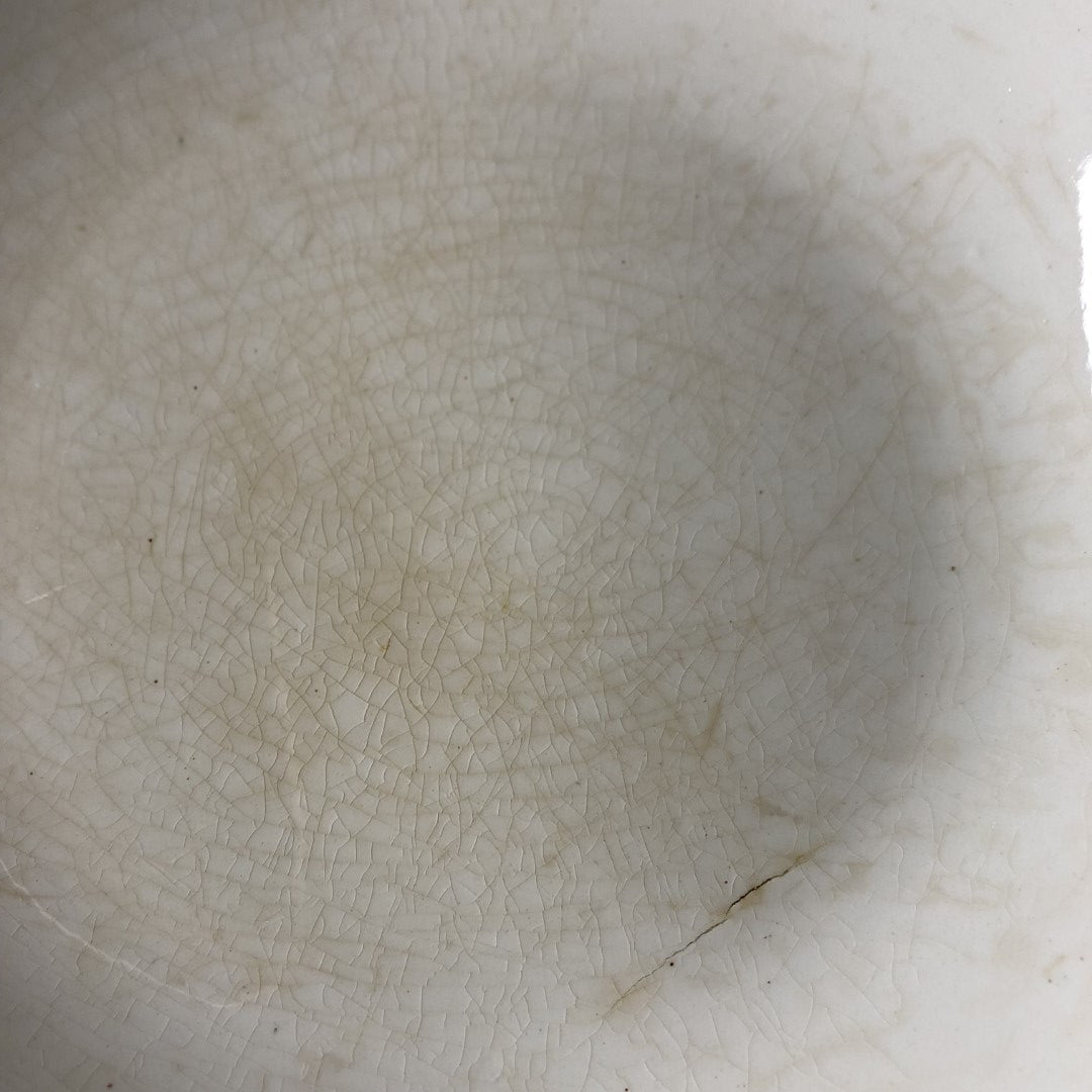 フランス サンタマンの アンティークスーププレート 深皿 20㎝　F
