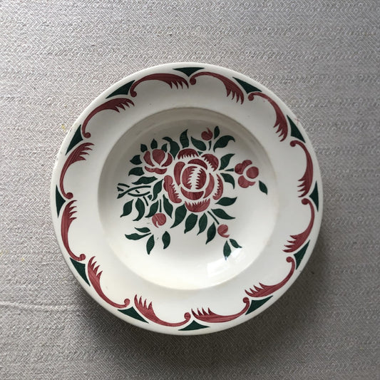 フランスアンティーク・食器・皿・プレート ブロカント Longwy Alsace・ロンウィー スーププレート A