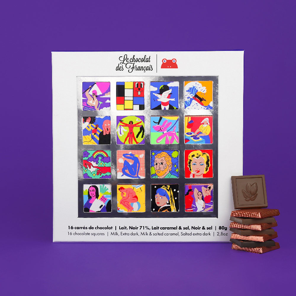 ル・ショコラ・デ・フランセ-Le chocolat des francais-のミニチョコレート« Art History »16枚入り