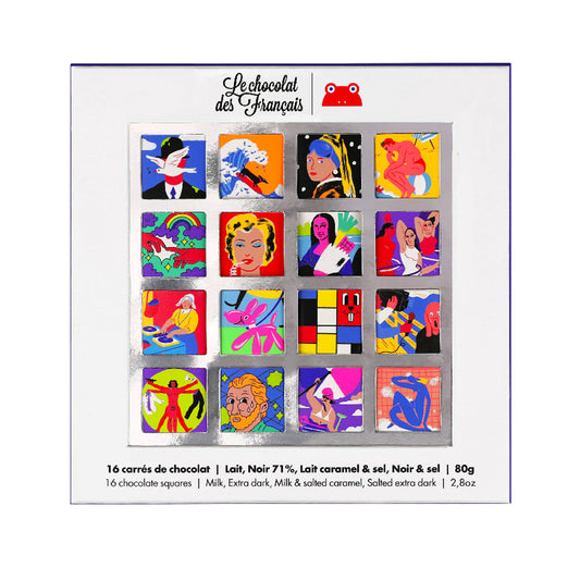 ル・ショコラ・デ・フランセ-Le chocolat des francais-のミニチョコレート« Art History »16枚入り