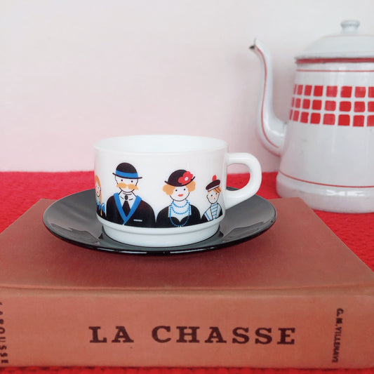 フランス アルコパル カップ&ソーサー B フランスアンティーク ビンテージ・食器・皿・プレート ブロカント