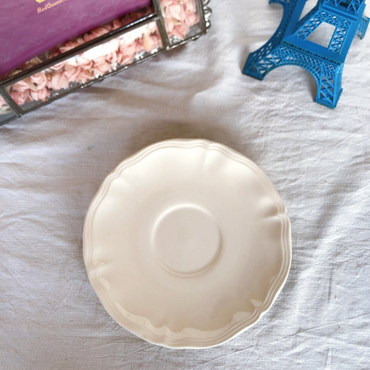 ディゴワンサルグミンヌ 花リム ソーサー・デザートプレート C フランスアンティーク食器 ブロカント 蚤の市