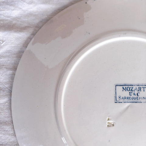 サルグミンヌ U＆C ”モーツァルト” ディナープレート 平皿 C フランスアンティーク食器 ブロカント 蚤の市