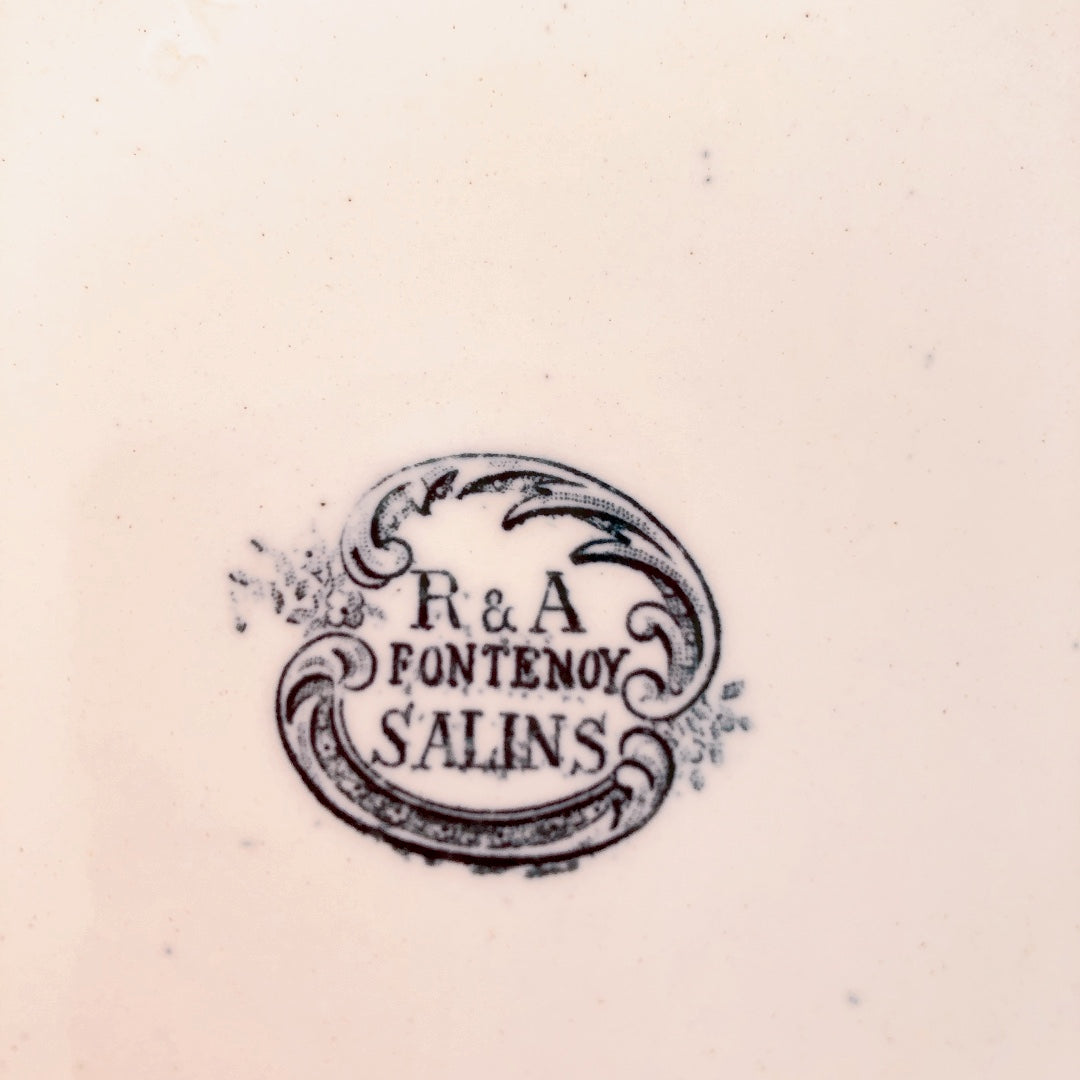 SALINS サラン 『FONTENOY』ディナープレート C フランスアンティーク食器　ブロカント　蚤の市