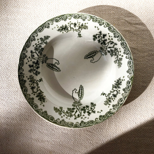 フランスアンティーク・サンタマン アマ―ジュのスーププレート 深皿 22.5㎝ C フランスアンティーク食器 ブロカント 蚤の市