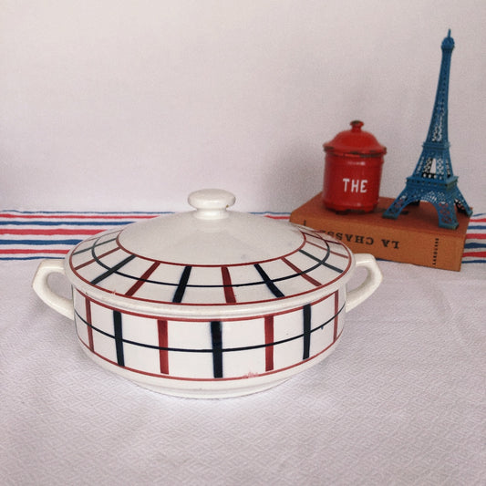 サンタマン St Amand 『Lou Basquez』スーピエール バスク柄 フランスアンティーク 蚤の市 ブロカント