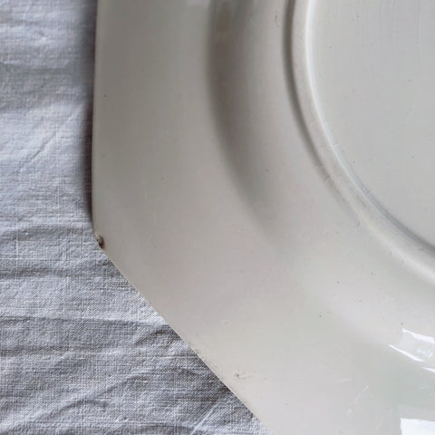 サルグミンヌ オクトゴナル ファイアンスフィーヌ フランスアンティークプレート 皿 フランスアンティーク食器　ブロカント　蚤の市