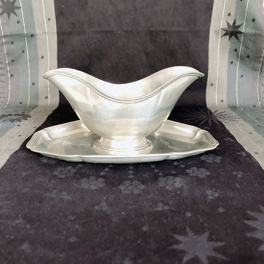 フランス Etain d'art社 エタン(ピューター)製 ソーシエール アンティーク食器・蚤の市・ブロカント