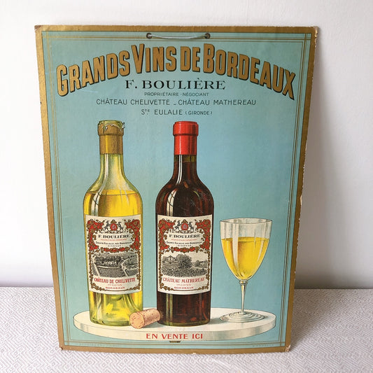 フランス ヴィンテージ看板 壁掛け 壁飾り クラフト製 ヴィンテージ雑貨 フランスブロカント・蚤の市