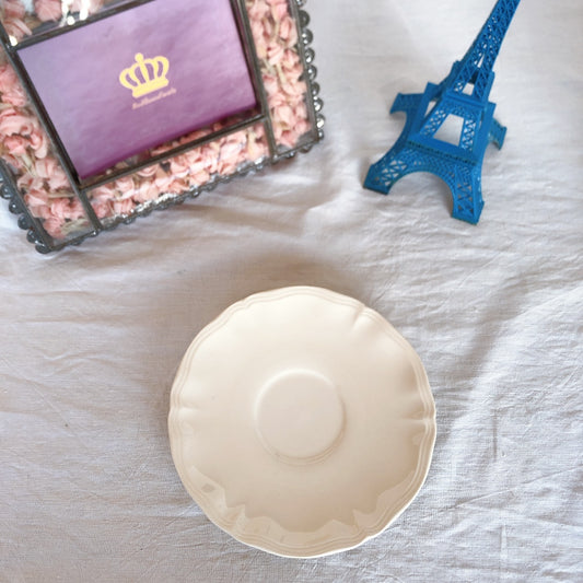 ディゴワンサルグミンヌ 花リム ソーサー・デザートプレート B フランスアンティーク食器 ブロカント 蚤の市
