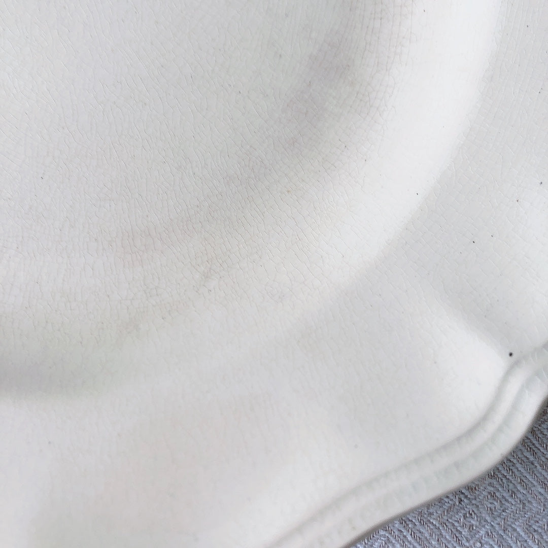 ディゴワン＆サルグミンヌ 花リム 低いコンポティエ コンポ―ト皿 ケーキスタンド A フランスアンティーク食器 ブロカント 蚤の市