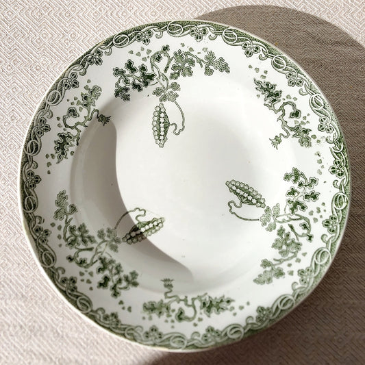 フランスアンティーク・サンタマン アマ―ジュのスーププレート 深皿 22.5㎝ A フランスアンティーク食器 ブロカント 蚤の市