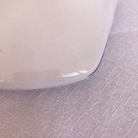 フランスアンティーク サンタマン バスク柄 陶器キャニスター 「ルージュ・ブルー」A　フランスアンティーク食器　ブロカント　蚤の市
