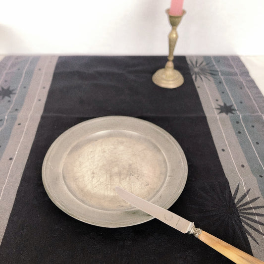 フランスアンティーク Etain エタン(ピューター)製プレート C アンティーク食器・蚤の市・ブロカント