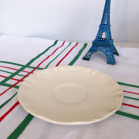 ディゴワンサルグミンヌ 花リム ソーサー・デザートプレート J フランスアンティーク食器　ブロカント　蚤の市