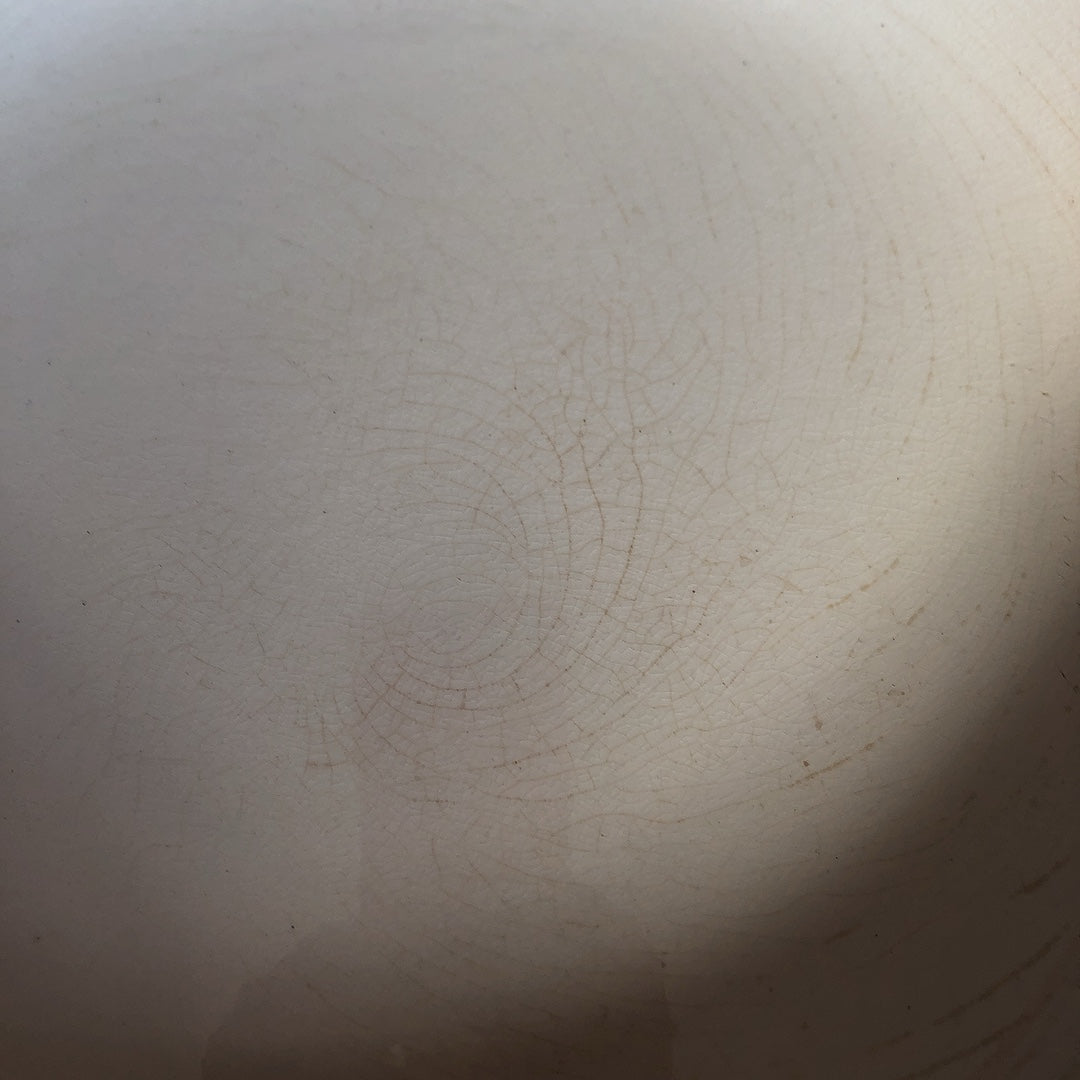 フランス アンティーク Digoin&sarreguemines  ディゴワンサルグミンヌ 白い大きな深皿 30.5cm  フランスアンティーク食器 ブロカント 蚤の市