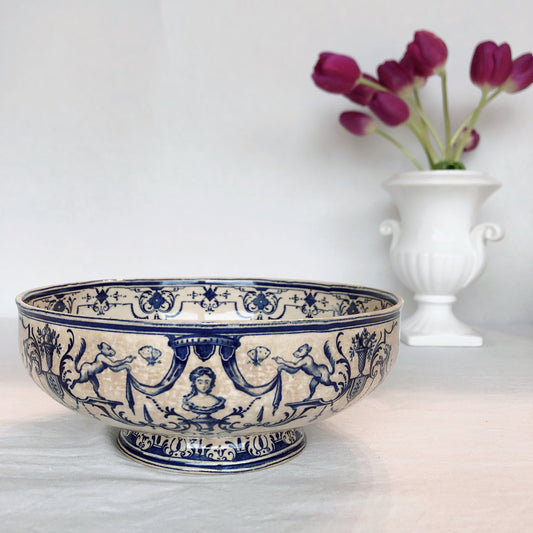 ヴィエイヤーボルドー ムスティエ サラダボウル フランスアンティーク食器 フランスブロカント・蚤の市