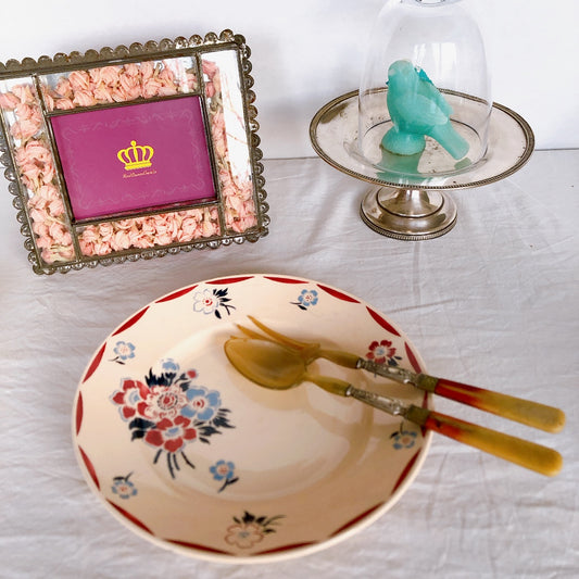 フランスアンティーク K&G Luneville リュネヴィル 『EVREUX』花柄 大皿 フランスアンティーク食器 ブロカント 蚤の市