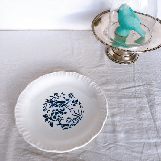 ディゴワンサルグミンヌ Digoin&sarregumines 平皿 ”TOURAINE” トゥーレーヌ フランスアンティーク食器 ブロカント 蚤の市