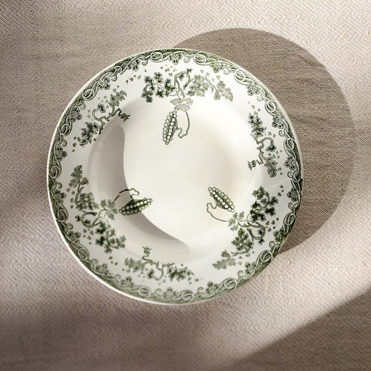 フランスアンティーク・サンタマン アマ―ジュのスーププレート 深皿 22.5㎝ D フランスアンティーク食器 ブロカント 蚤の市