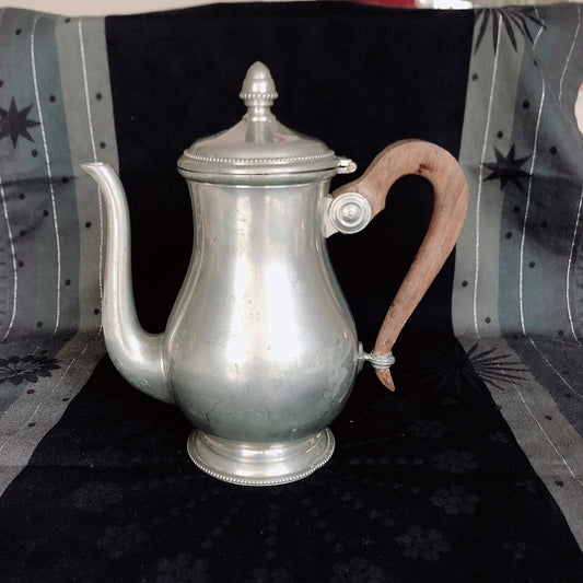 フランス エタン・ドゥ・マノワ社 エタン(ピューター)製 コーヒーポット・ティーポット アンティーク食器・蚤の市・ブロカント