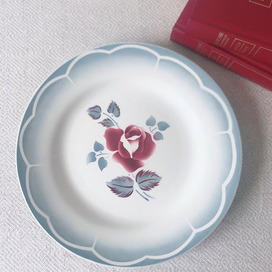 フランス アンティークプレート バラ柄 Digoin&sarreguemines ディゴワンサルグミンヌ 『MAGALI』 D