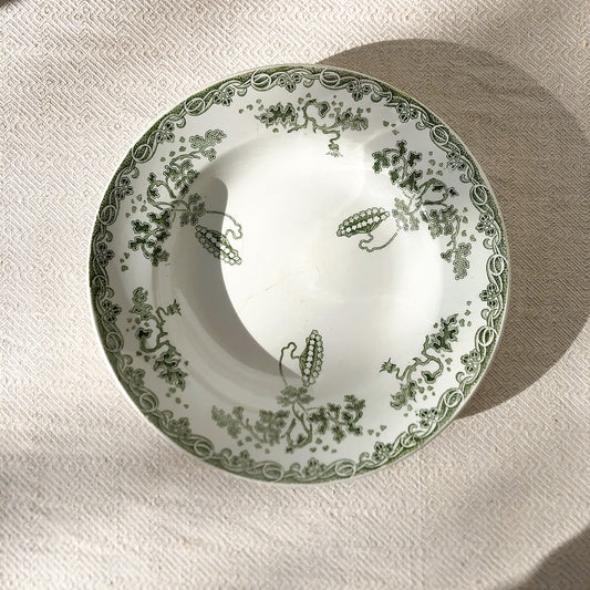 フランスアンティーク・サンタマン アマ―ジュのスーププレート 深皿 22.5㎝ G フランスアンティーク食器 ブロカント 蚤の市