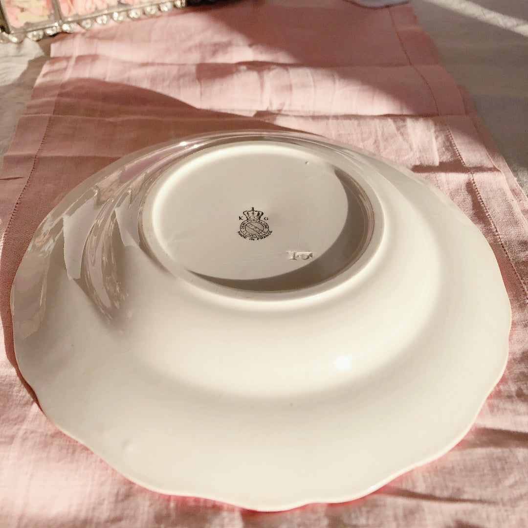 リュネヴィル " Réverbère"シリーズ クルーズプレート 深皿 A フランスアンティーク食器　蚤の市　ブロカント