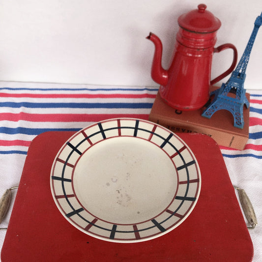 サンタマン St Amand 『Lou Basquez』大皿 バスク柄 フランスアンティーク 蚤の市 ブロカント