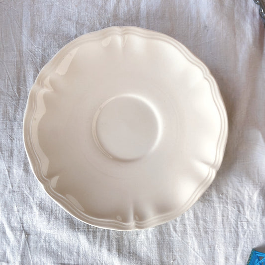 ディゴワンサルグミンヌ 花リム ソーサー・デザートプレート D フランスアンティーク食器 ブロカント 蚤の市