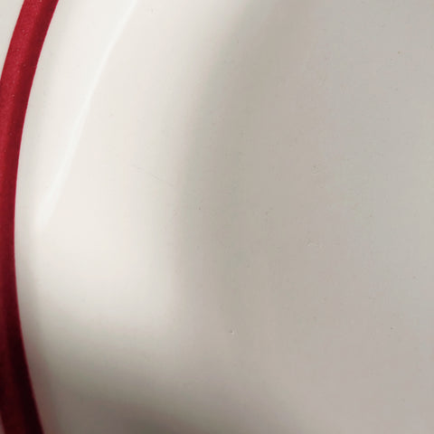 ディゴワンサルグミンヌ バスク柄プレート  大皿 30.8cm『ルージュ・マリン』フランスアンティーク食器 フランス蚤の市・ブロカント バスク柄食器