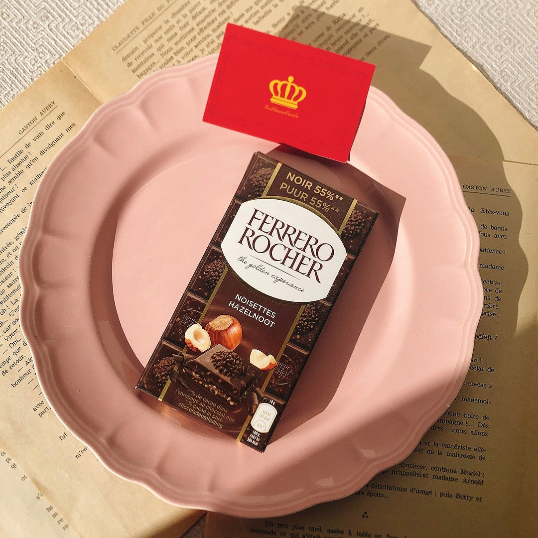 『お試し』チョコレート フェレロロシェ タブレット ショコラノア＆ノワゼット タブレットチョコレート 日本未入荷 フランス土産
