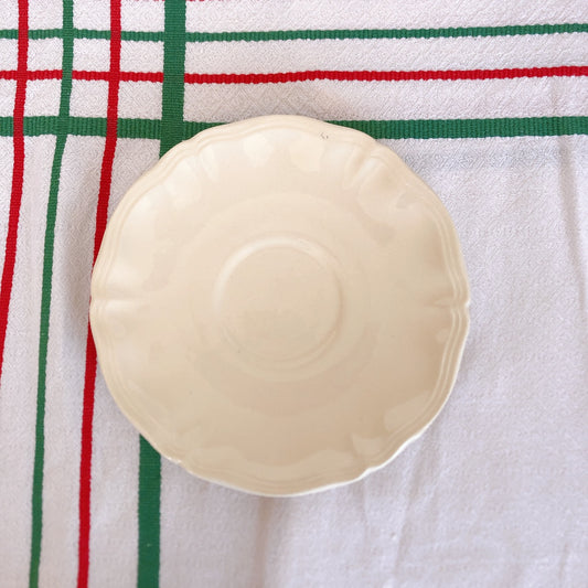 ディゴワンサルグミンヌ 花リム ソーサー・デザートプレート F フランスアンティーク食器 ブロカント 蚤の市