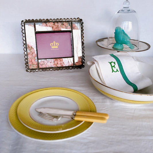 フランスアンティーク ムーランデルー ディナー&デザートプレートセット フランスアンティーク食器 ブロカント 蚤の市