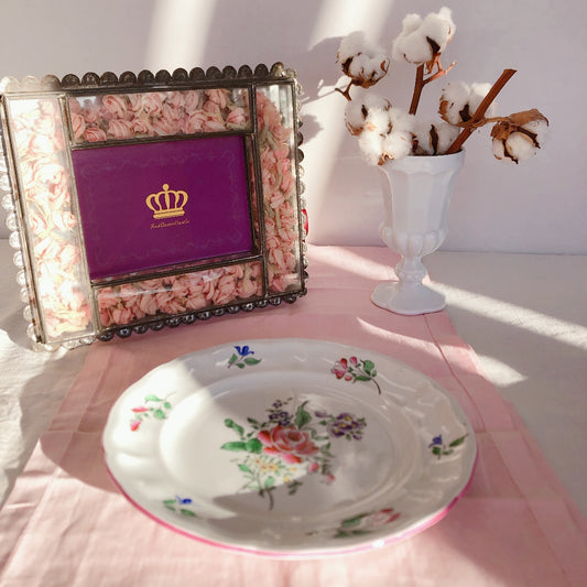 リュネヴィル " Réverbère"シリーズ プレート 平皿 A フランスアンティーク食器 蚤の市 ブロカント