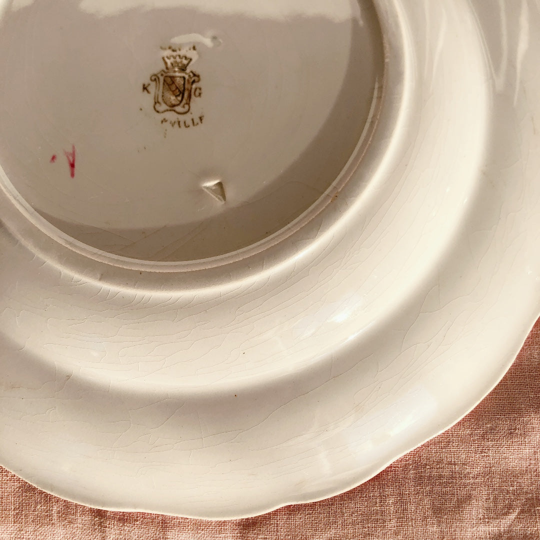 リュネヴィル " Réverbère"シリーズ クルーズプレート 深皿 C フランスアンティーク食器　蚤の市　ブロカント
