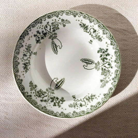 フランスアンティーク・サンタマン アマ―ジュのスーププレート 深皿 22.5㎝ B フランスアンティーク食器 ブロカント 蚤の市