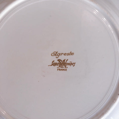 サルグミンヌ sarreguemines アグレスト 花リム 大皿 フランスアンティーク食器 フランス蚤の市・ブロカント