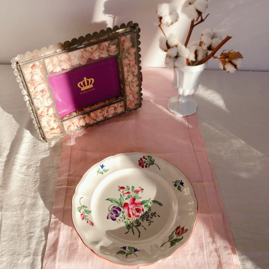 リュネヴィル " Réverbère"シリーズ プレート 平皿 B フランスアンティーク食器 蚤の市 ブロカント