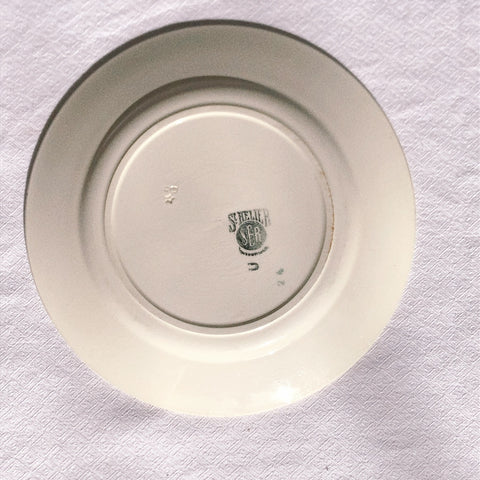 フランスアンティーク・食器・深皿・プレート  Badonviller St Hélier バドンヴィレー プレート 平皿　ブロカント