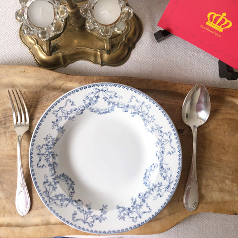 フランスアンティーク U＆Cサルグミンヌ sarreguemines スーププレート ”モーツアルト” C フランスアンティーク食器 ブロカント 蚤の市