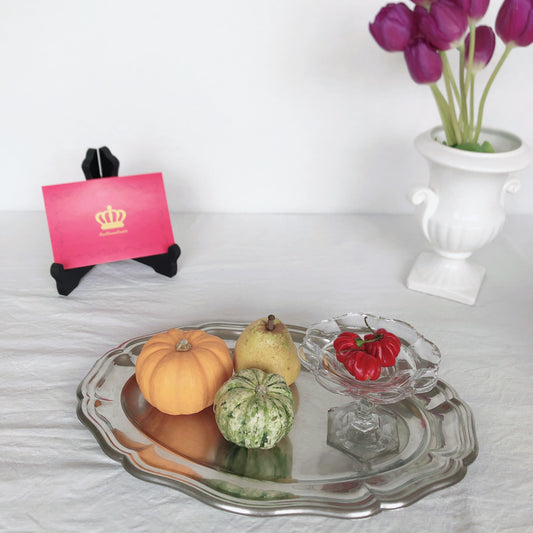 フランスアンティーク 花リムプレート オーバル皿 フランスアンティーク・ヴィンテージ食器 ブロカント 蚤の市