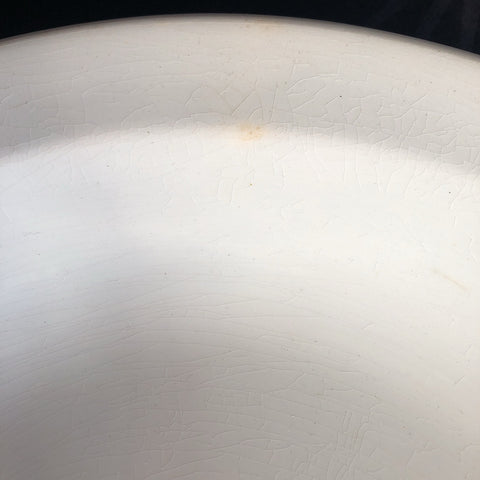 フランス アンティーク Digoin&sarreguemines  ディゴワンサルグミンヌ 白い大きな深皿 29.5cm  フランスアンティーク食器　ブロカント　蚤の市