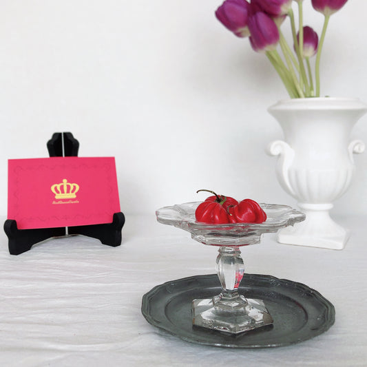 フランスアンティーク Etain エタン(ピューター)製花リムプレート アンティーク食器・蚤の市・ブロカント