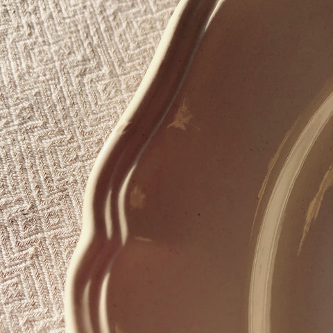 フランス ディゴワン＆サルグミンヌ 花リム ディナープレート 平皿 25㎝ c フランスアンティーク食器 ブロカント・蚤の市