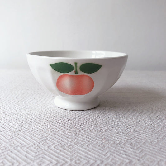 フランス アンティークカフェオレボウル 希少 『りんご』のモチーフ C アンティーク食器 ヴィンテージ食器 ブロカント 蚤の市