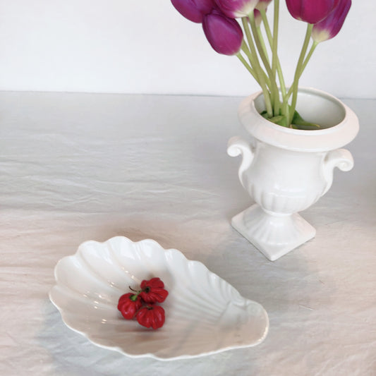 フランスアンティーク サルグミンヌ シェル型 ラヴィエ オーバル皿 A フランスアンティーク食器 ブロカント 蚤の市