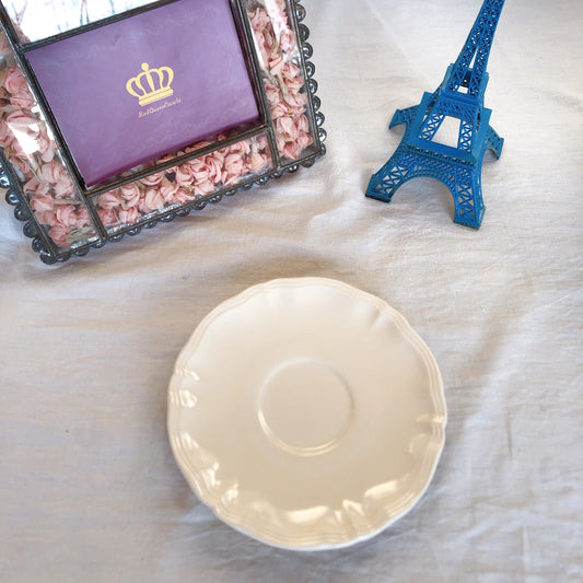 ディゴワンサルグミンヌ 花リム ソーサー・デザートプレート A フランスアンティーク食器 ブロカント 蚤の市